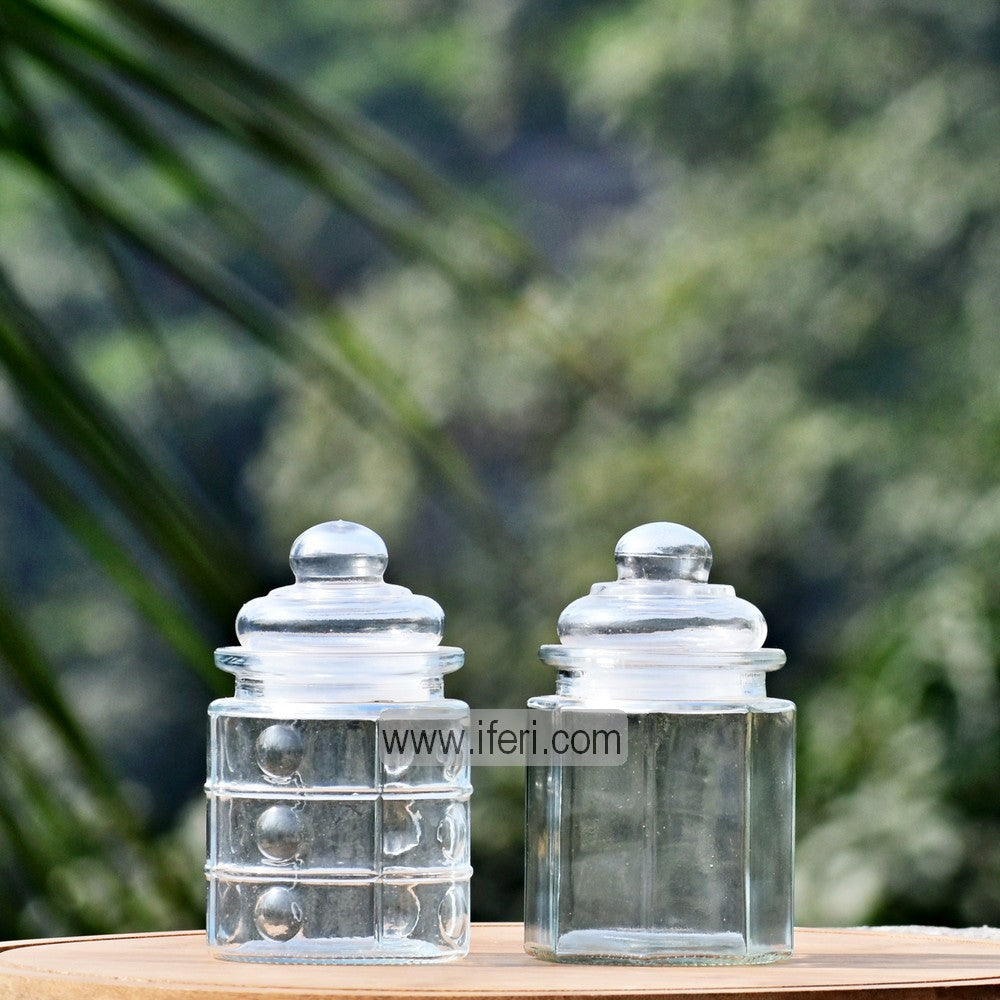 2 Pcs Glass Spice Jar Set LC0014