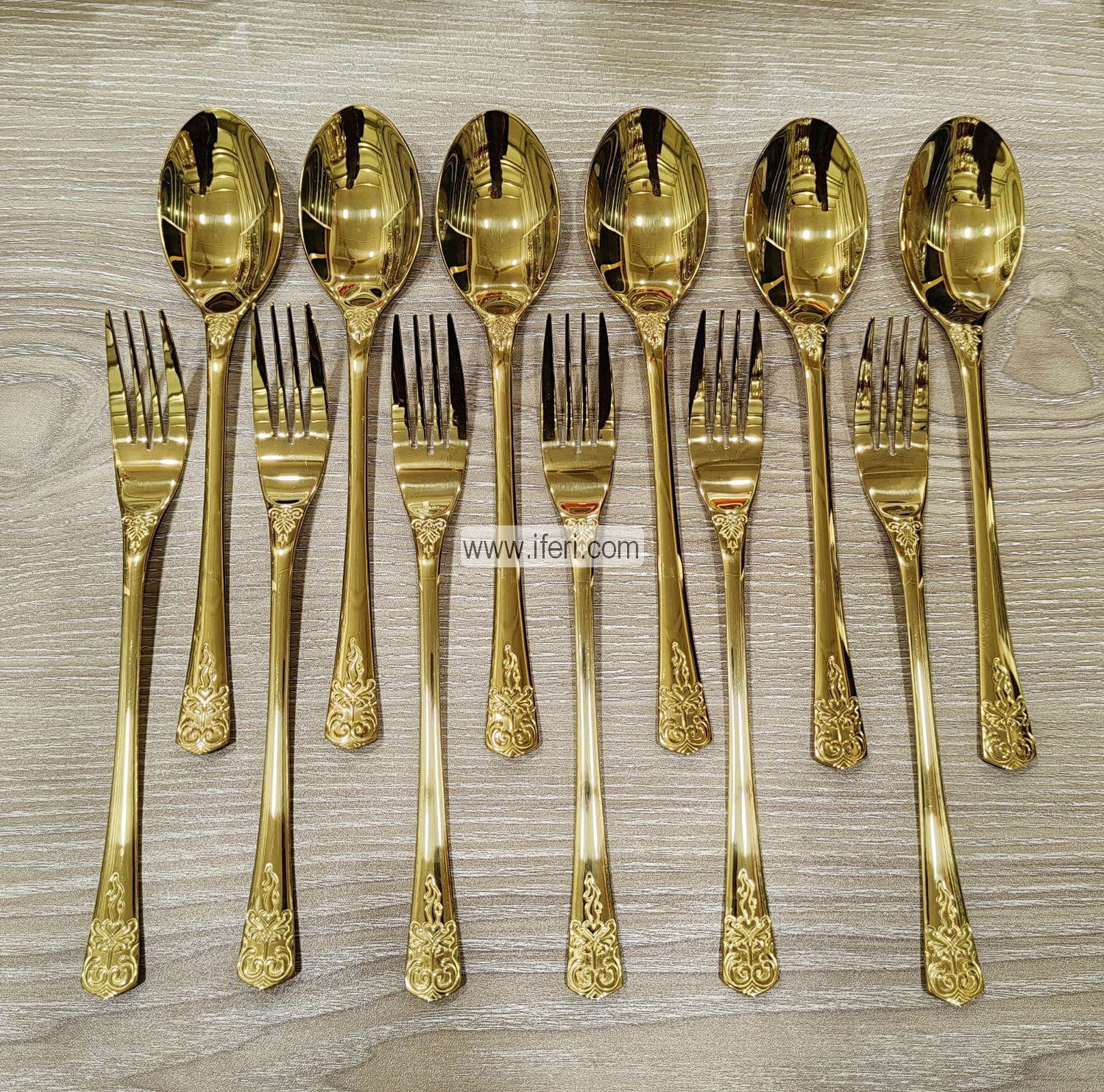 12 Pcs Stainless Steel Dinner Spoon & Fork Set MN0033