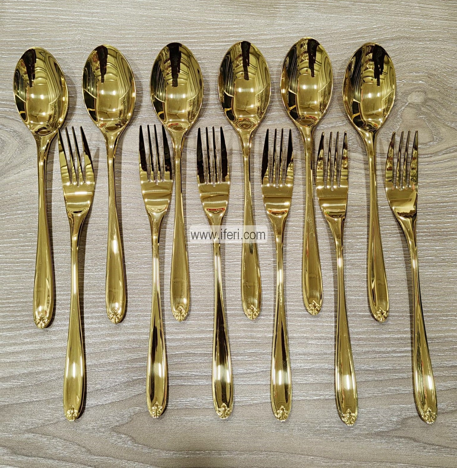 12 Pcs Stainless Steel Dinner Spoon & Fork Set MN0036