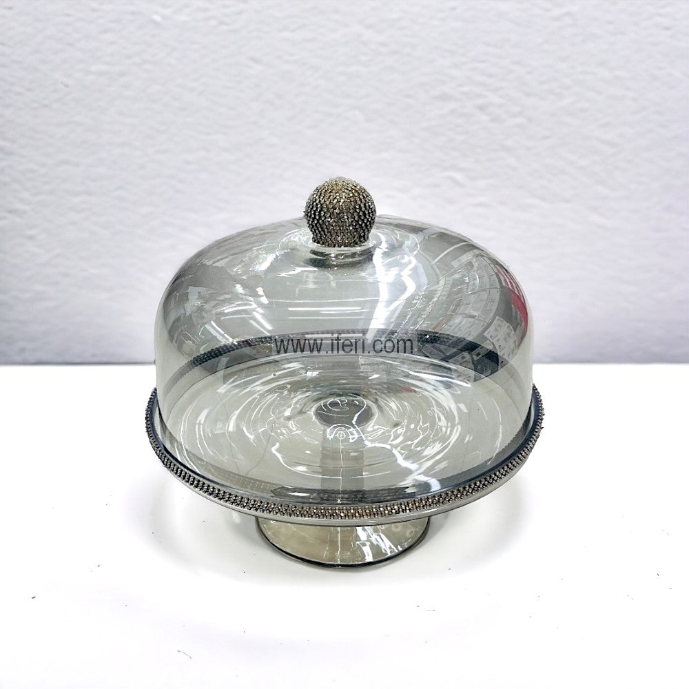 9 Inch Glass Cake Stand, Serving Platter Cake Plate, with Dome Shaped Cover SGR0038