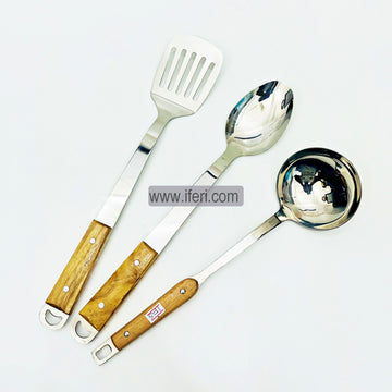 3 Pcs Wooden Handle Cooking Spoon Set MRB009