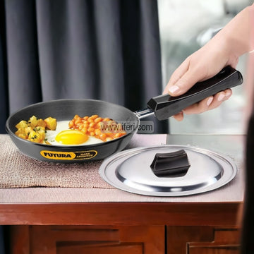 17cm Futura Hard Anodised Induction Based Fry Pan with Lid RC0003