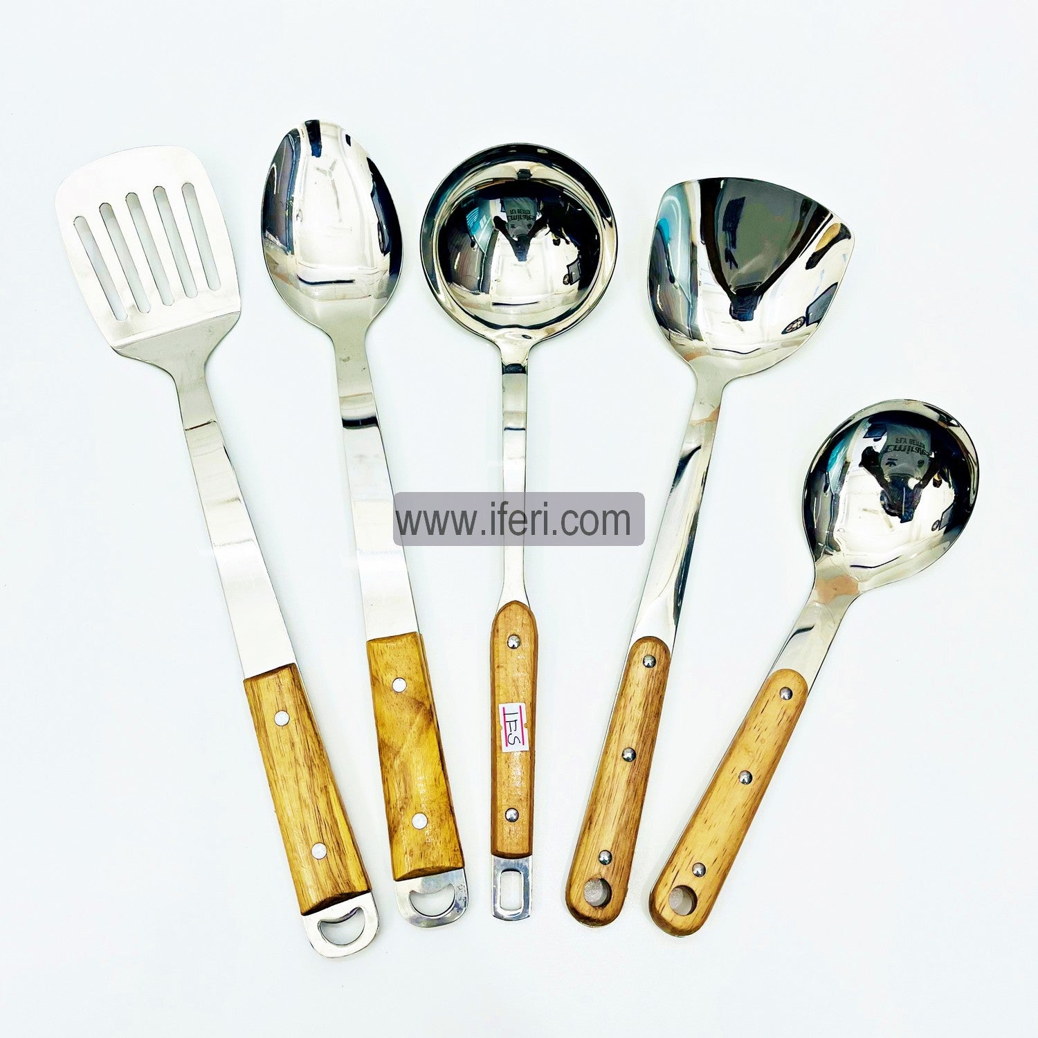 5 Pcs Wooden Handle Cooking Spoon Set MRB012