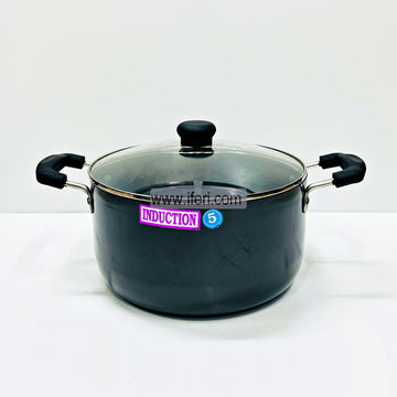 22 cm Royal Chef Induction Based Saucepan with Glass Lid MRB4724