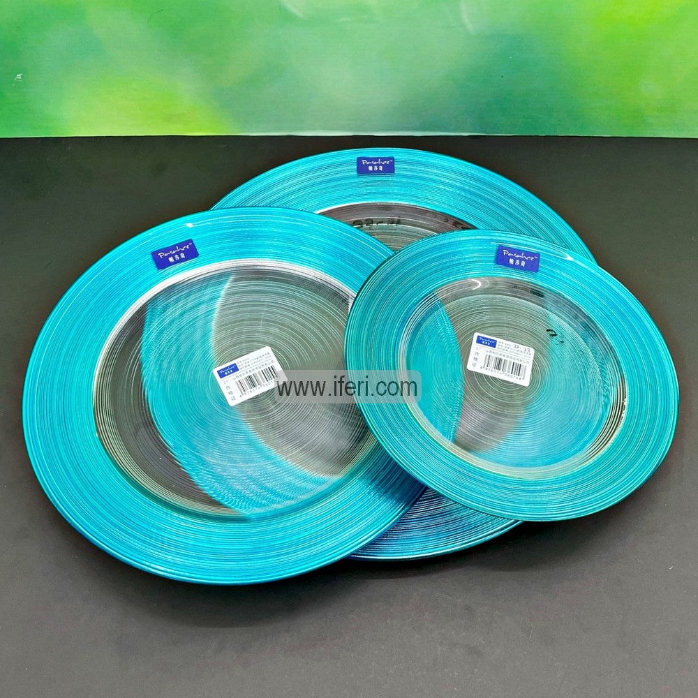 3 Pcs Exclusive Glass Rice Dish, Full Plate & Half Plate RH0309