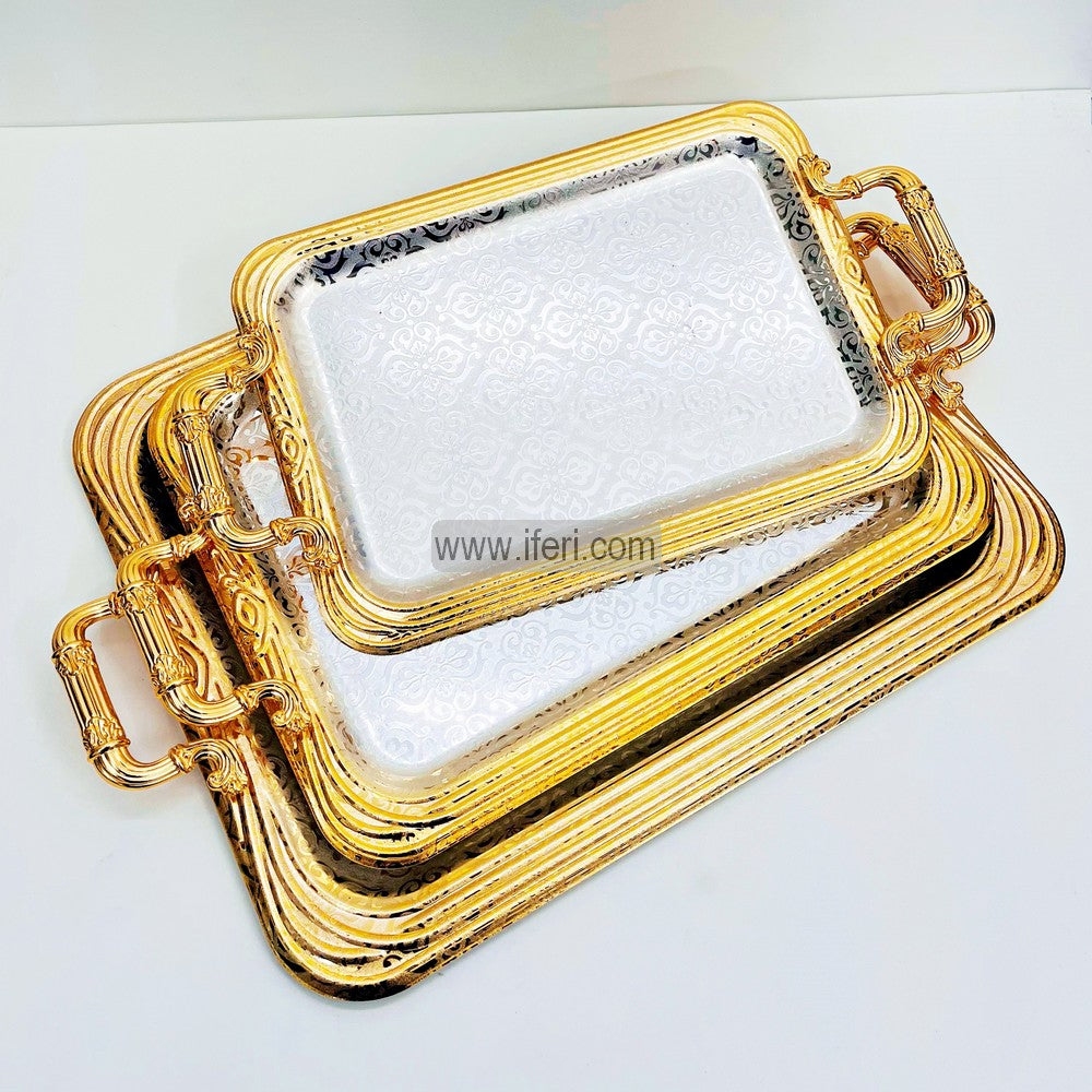 3 Pcs Exclusive Metal Serving Tray Set RH2358