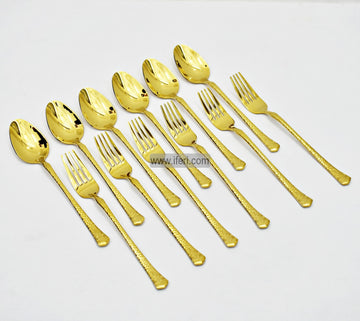 12 Pcs Stainless Steel Dinner Spoon & Fork Set EB21177