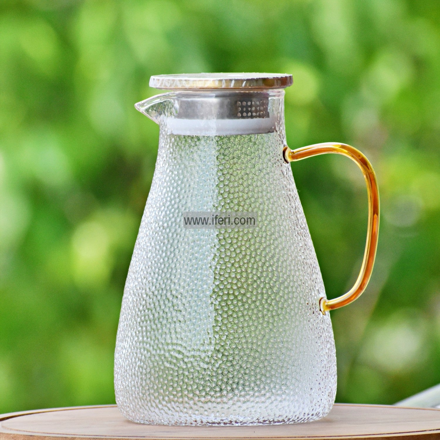 1.7Liters borosilicate glass ice and hot water pitcher with