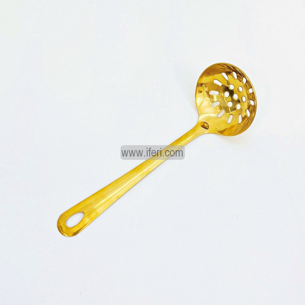 8.5 Inch Metal Golden Cooking Spoon Skimmer Spoon LB6387