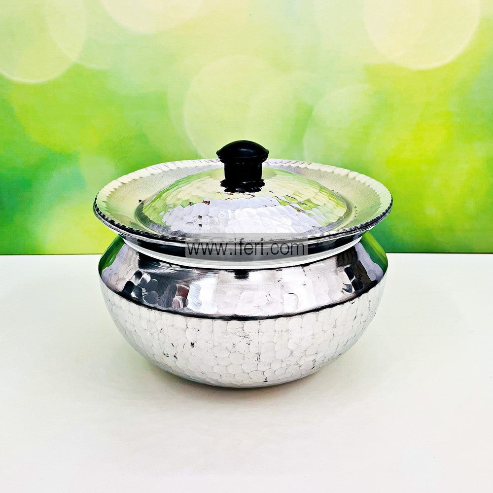 24cm Heavy Aluminium Hand Made Hammered Handi / Cookware with Lid ALM6439-3