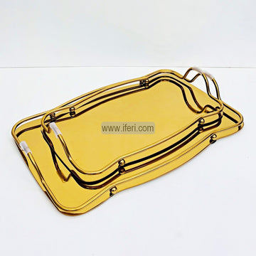 2 Pcs Exclusive Metal Serving Tray Set EB21392