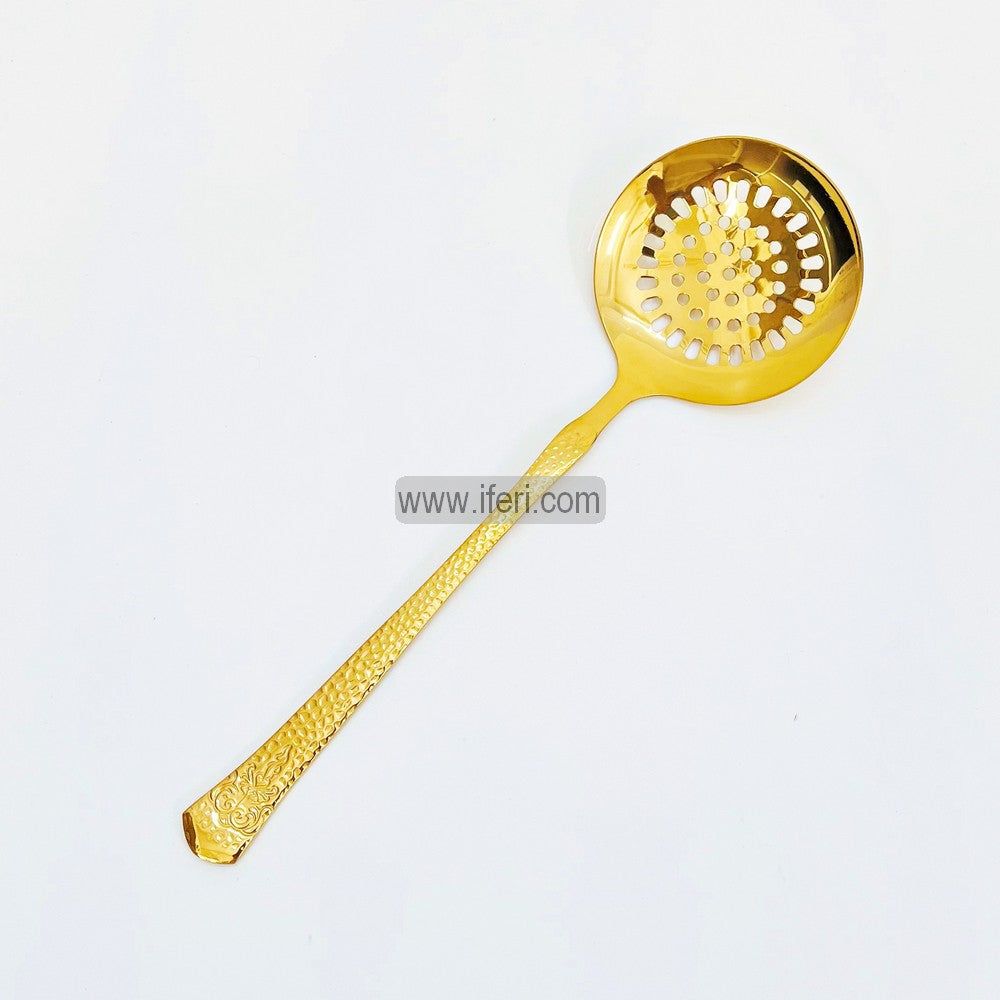 10.2 Inch Stainless Steel Golden Cooking Spoon Skimmer Spoon LB6402