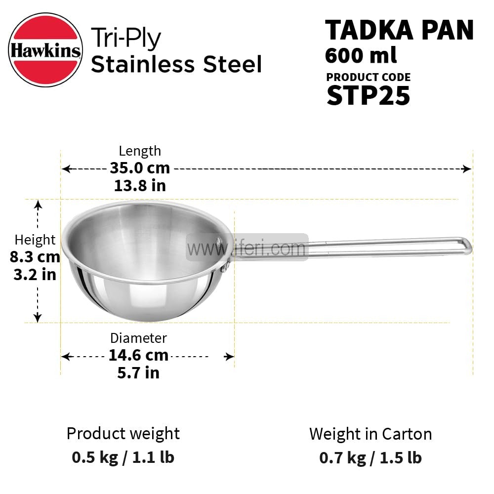 Buy Hawkins Stainless Steel Tadka Pan through online from iferi.com in Bangladesh