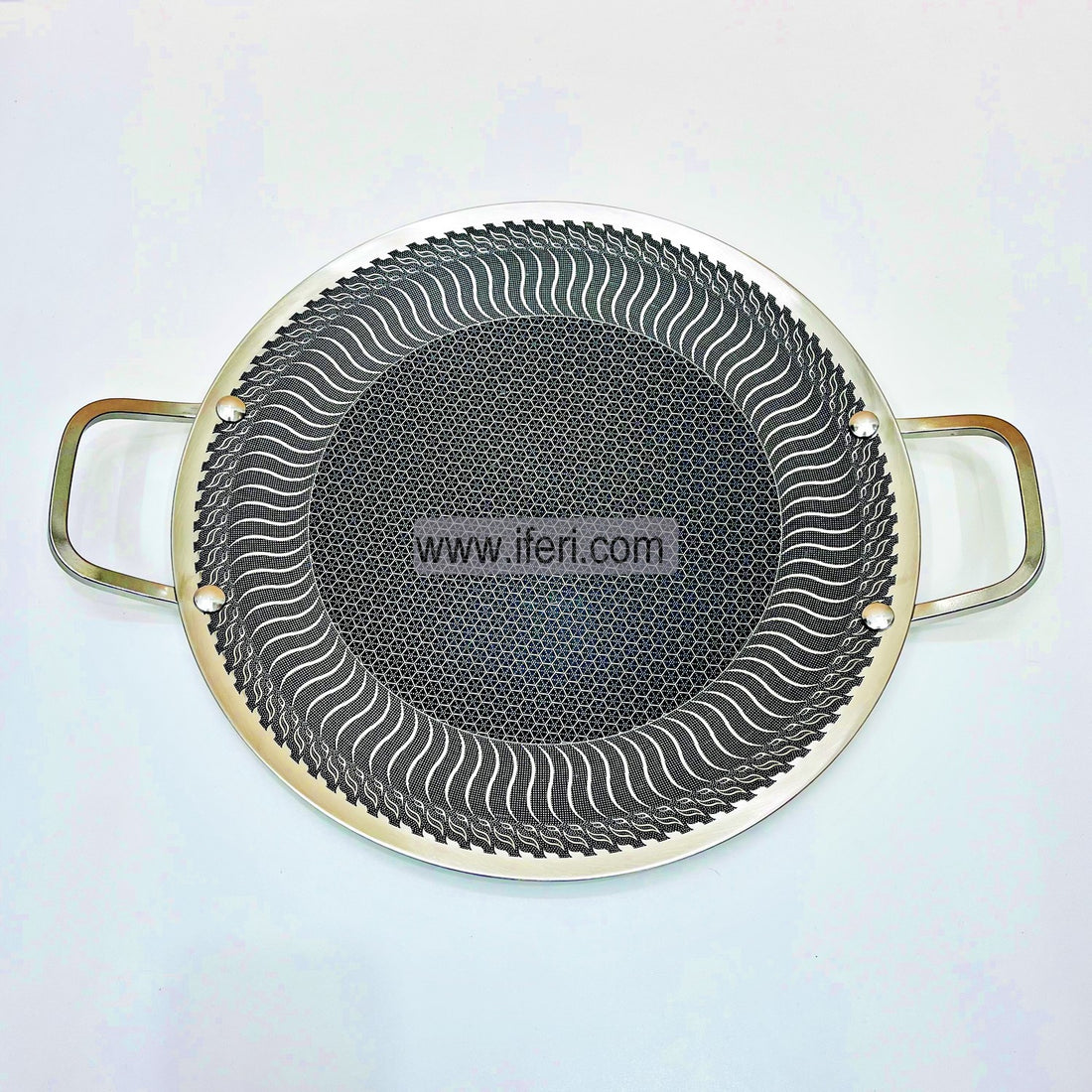 38 cm High Quality Stainless Steel Honeycomb Tawa RY4596