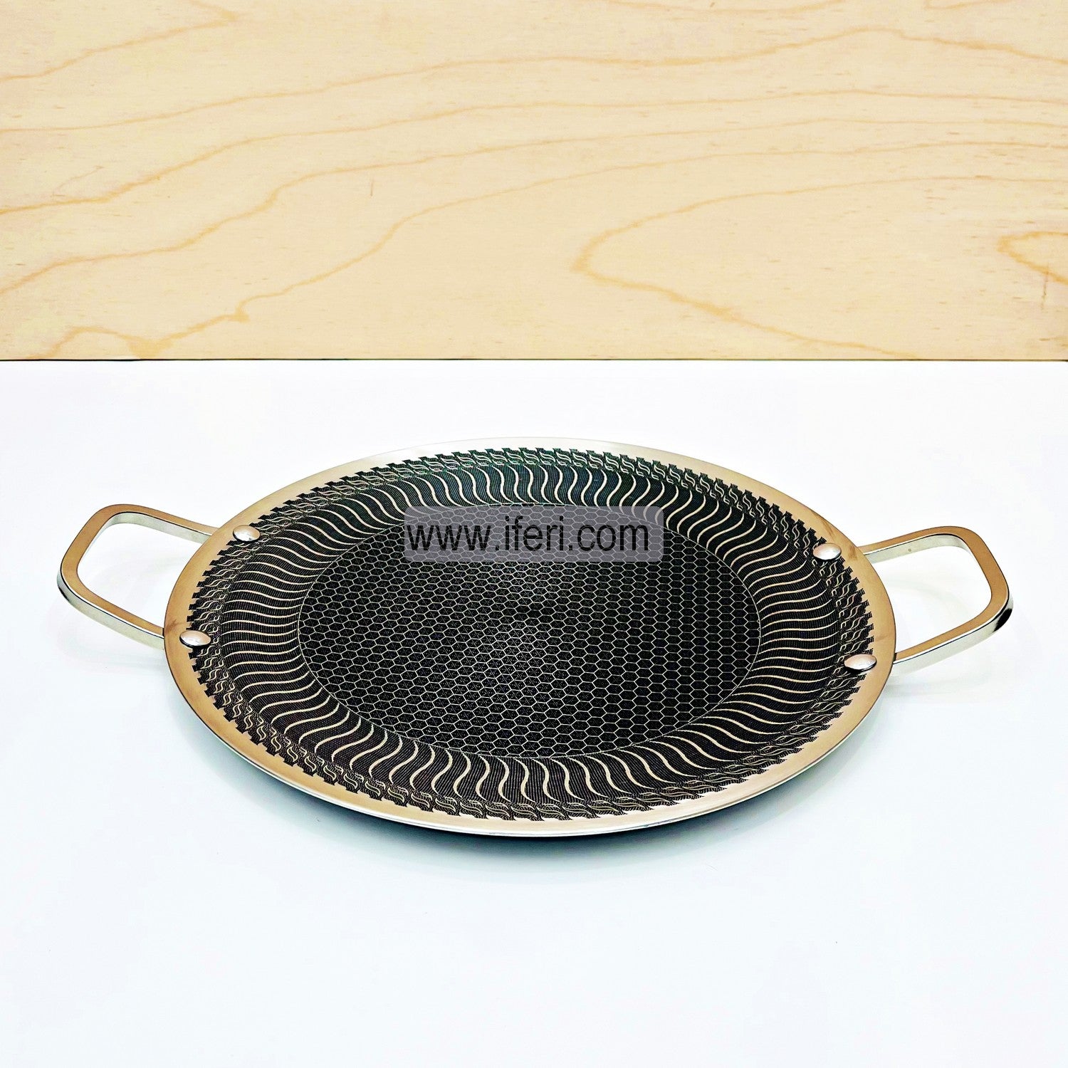 38 cm High Quality Stainless Steel Honeycomb Tawa RY4596