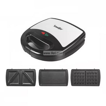 Sonifer 3 in 1 Electric Non-Stick Detachable Waffle/Sub/Sandwich Maker SF-6050