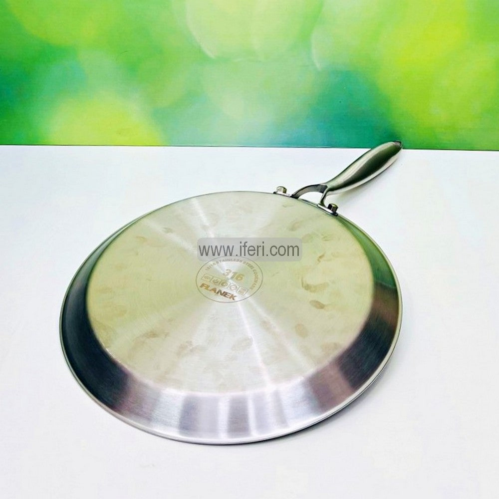 32cm Uncoated Honeycomb Design Stainless Steel Non-Stick Tawa / Dosa Pan RY2737