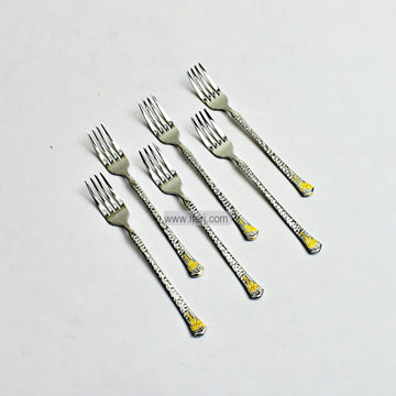 6 Pcs 6 inch Stainless Steel Silver Fork Set IF84