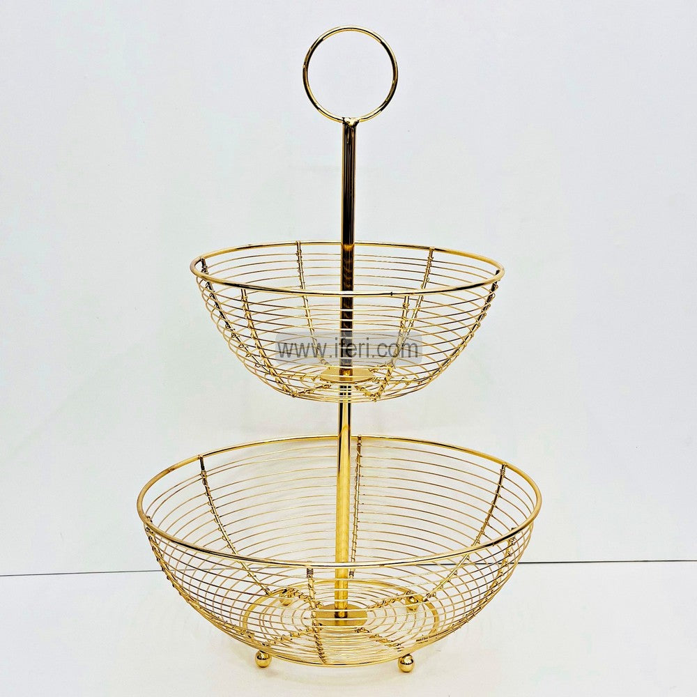 2 Tier Metal Fruit Basket, Multifunctional Storage Basket DL6837