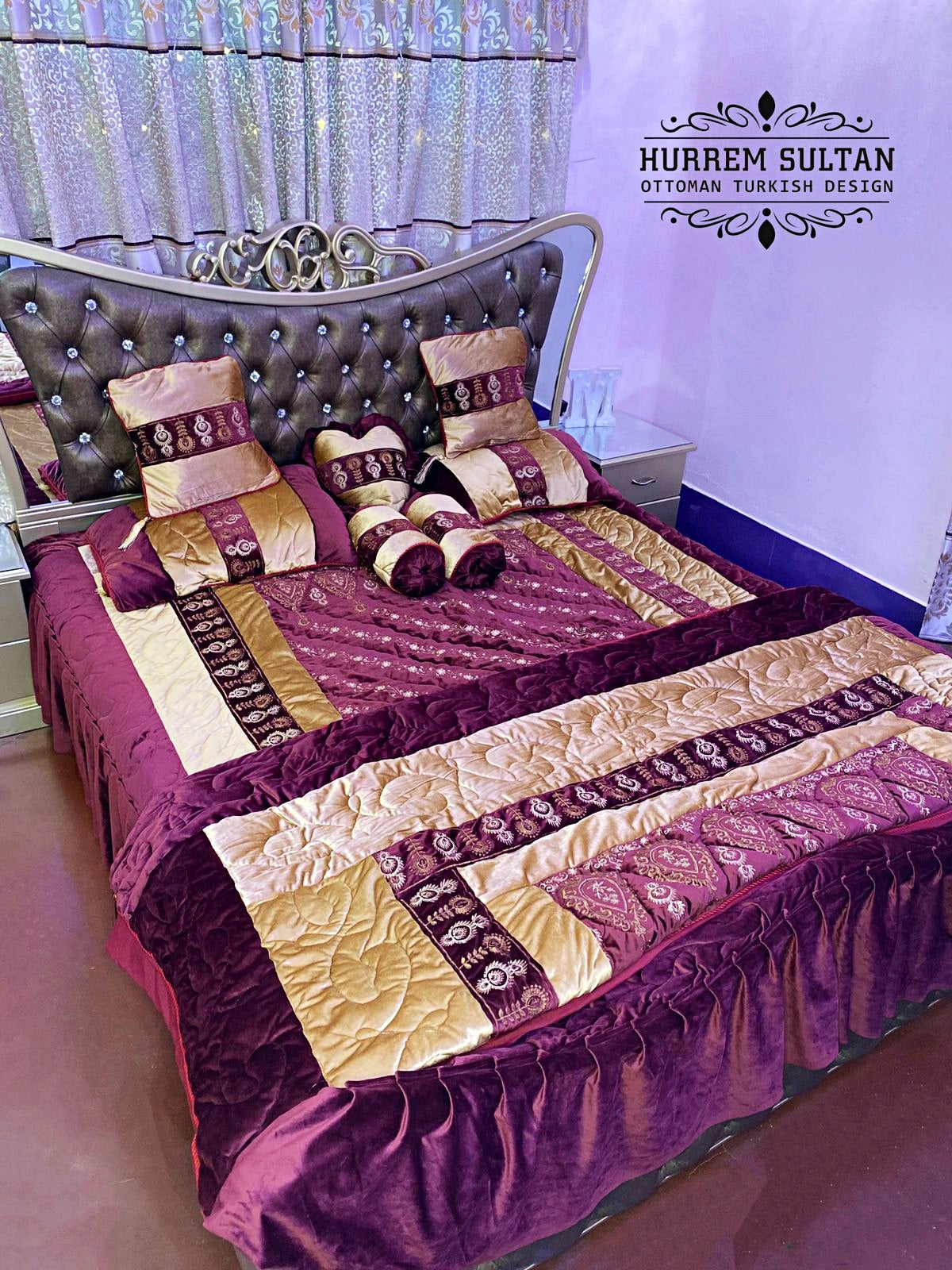 9 Pcs Turkish Luxury Bedding Set GA0086