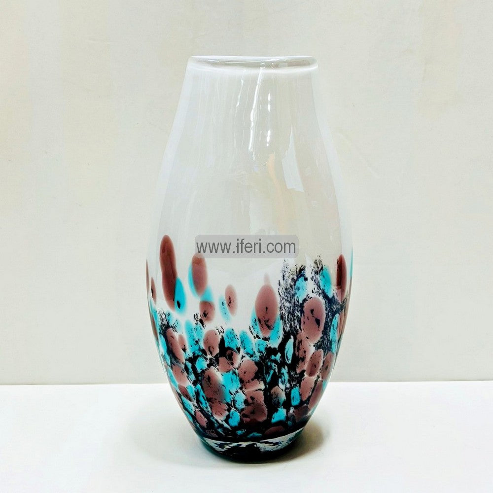 12.5 Inch Handmade Exclusive Heavy Glass Decorative Flower Vase HR1996