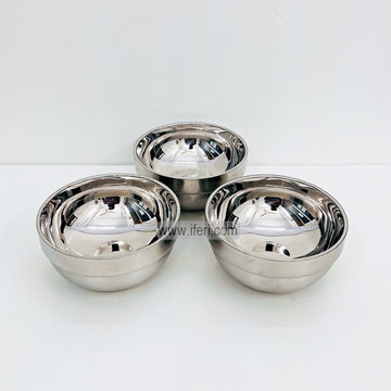 3 Pcs Double Layer Stainless Steel Bowl Set IF7948 (সেল)