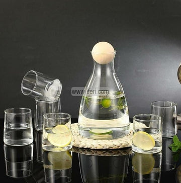 7 Pcs Borosilicate Glass Water Juice Jug & Glass Set MN0091