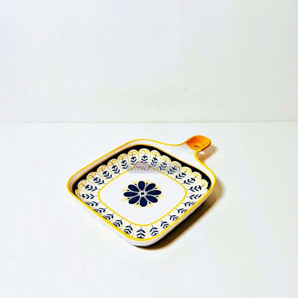 8.8 Inch Ceramic Serving Dish with Handle FH2530