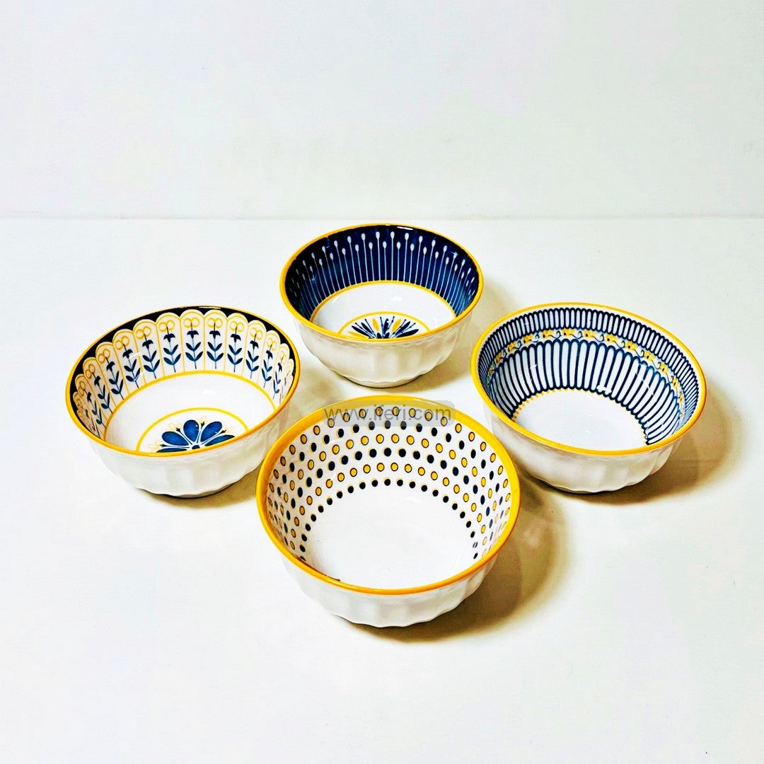 4 Pcs Ceramic Soup Bowl FH2545