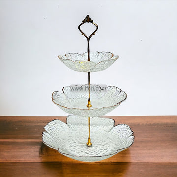 3 Tier Glass Cake, Dessert, Appetizer Serving Platter / Stand RY2717