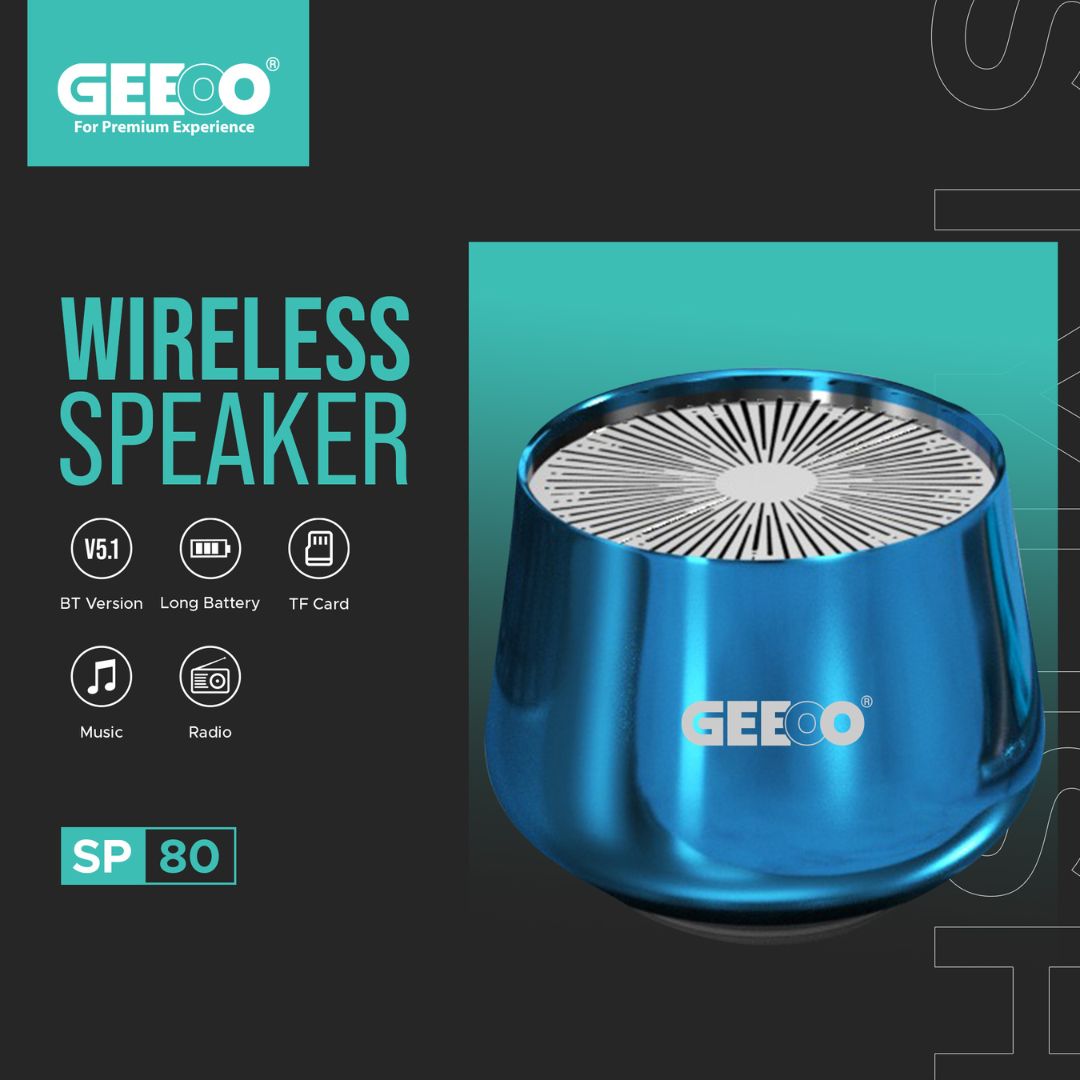 Geeoo Wireless Metal Speaker SP80 GT3002