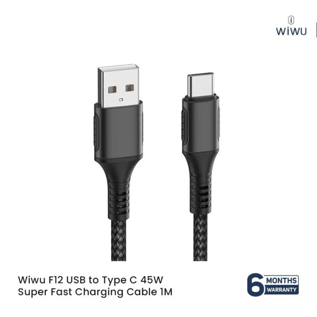 Wiwu F12 USB to Type C 45W Super Fast Charging Cable MV506