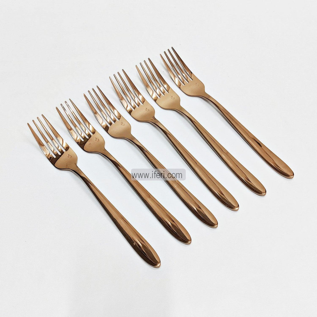 6 Pcs 8 inch Stainless Steel Copper Dinner Fork Set EB9145 Price in Bangladesh - iferi.com