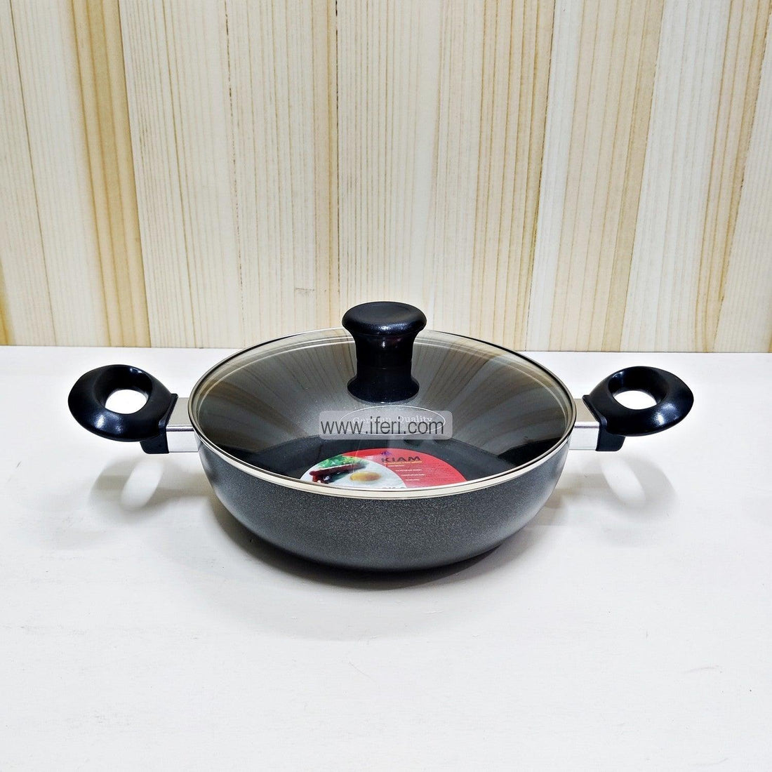 28 Kiam Non-Stick Wok Cookware With Glass Lid BCG0224 Price in Bangladesh - iferi.com