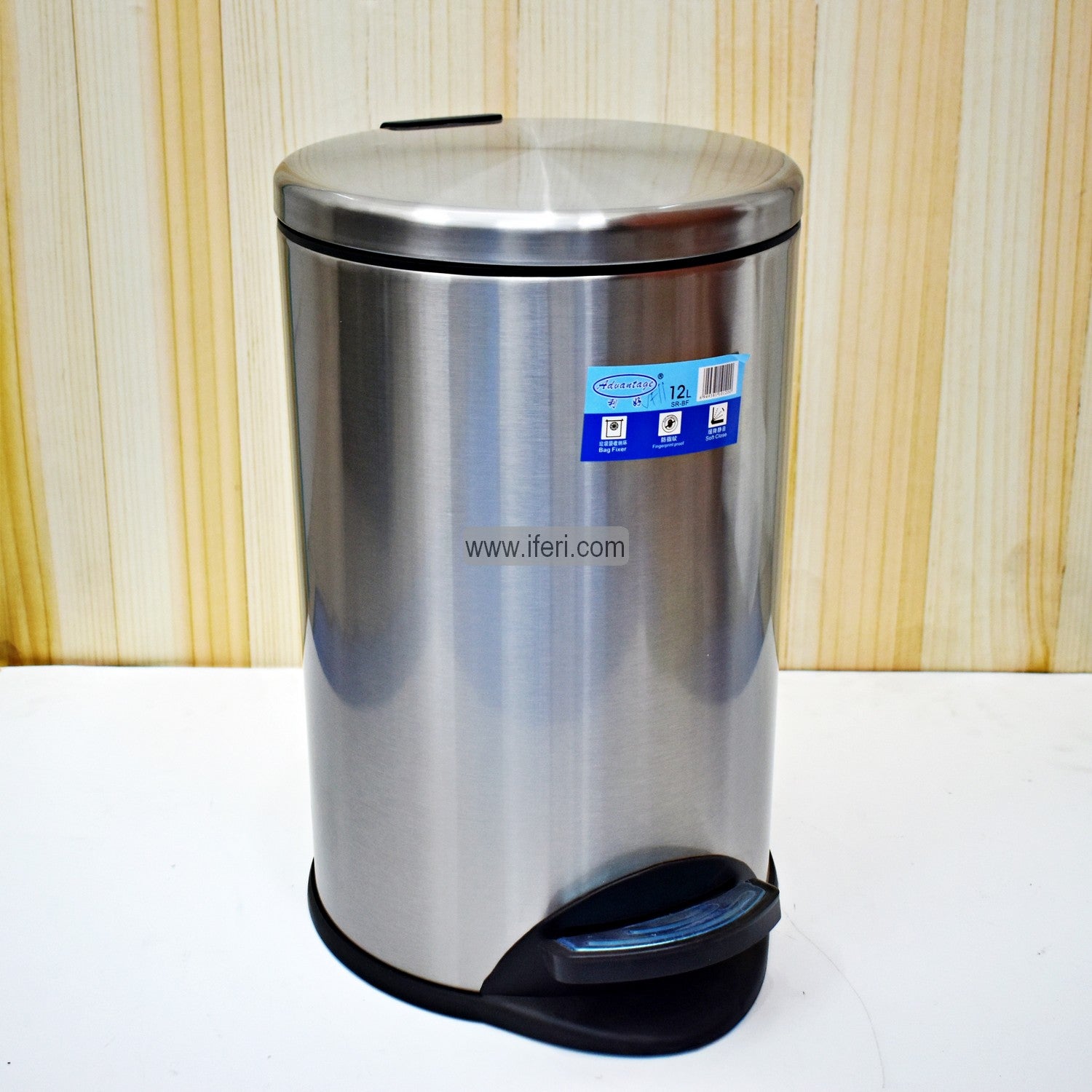 Stainless Steel Hydraulic Foot Pedal Kitchen Trash Can Pedal Waste Bin   DSC 0460 