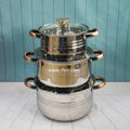 6 Pcs Stainless Steel Cookware Set With Lid KV6608 Price in Bangladesh - iferi.com