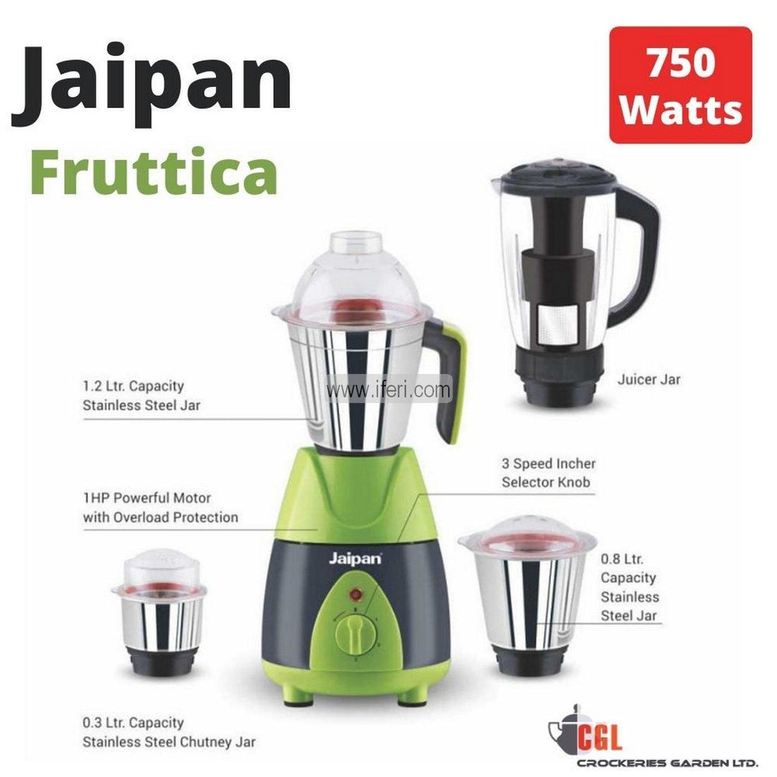 Jaipan MFM-2100 Blender Mixer Grinder Family Mate - 1000 Watt : Jaipan